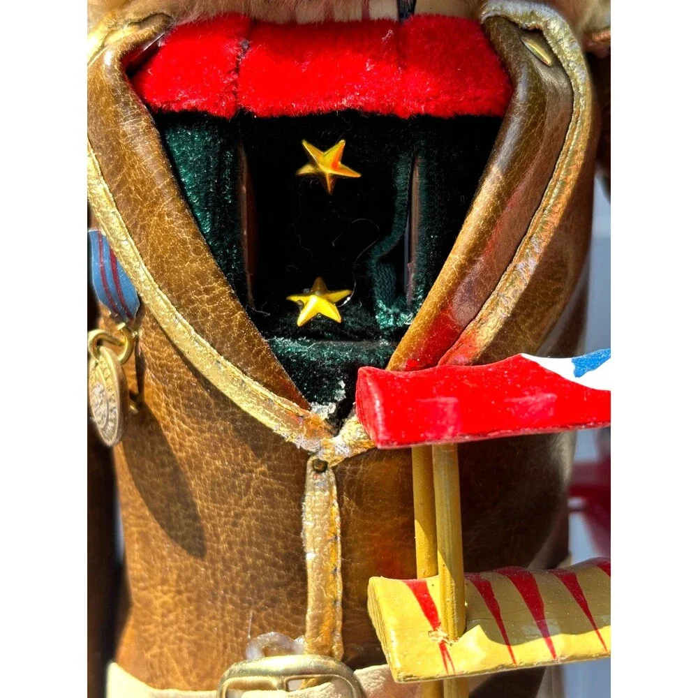 Vintage Bombay Company Aviator Nutcracker Pilot with Model Plane 18
